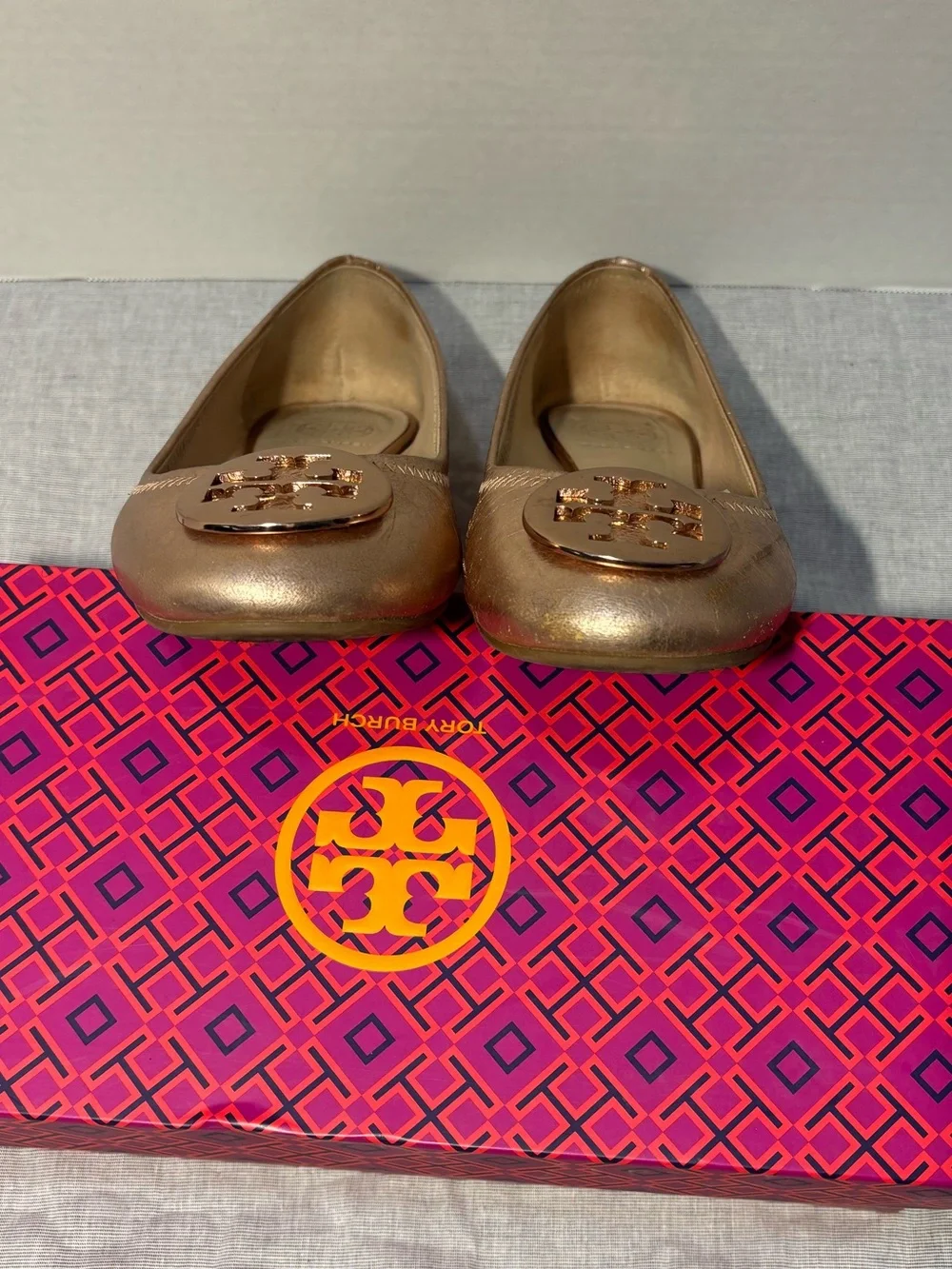 Tory Burch Rise Gold Reva Ballet